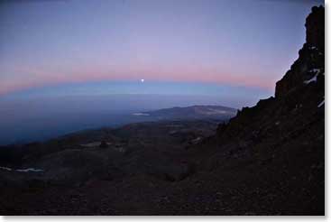 Camping at our highest point beside the 200 meter Lava Tower