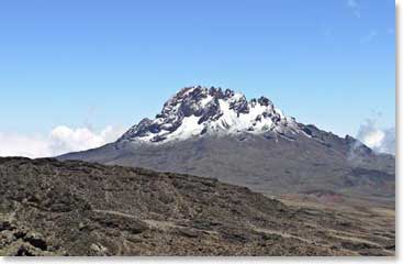 Mwenzi, one of the three volcanoes on Kilimanjaro