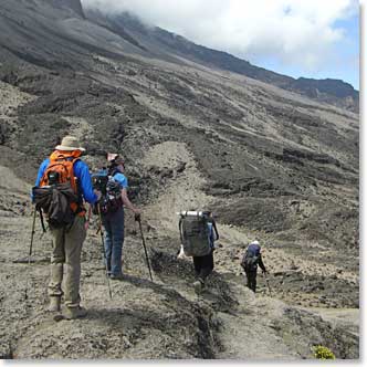 Across the southern face