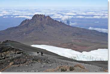 Along the rim to the summit