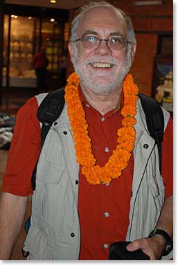 Bill stepped into the Lobby of Yak and Yeti on morning of 4th - our final team member has arrived! Happy Birthday Bill!
