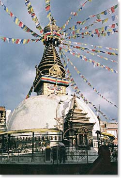 Most of the group found time to go on a city tour of some of Kathmandu's key sites, the 2500 year old 