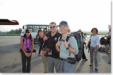 1. On the morning of Oct. 5th we were at the airport early for the flight to Lukla, Jeff, Don and the others were eager to begin