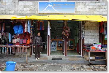 Our friend Rita Sherpa has one of our favorite shops; pharmacy, internet and handicrafts, she has it all!