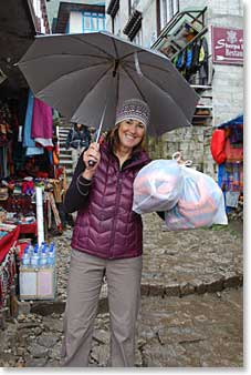 Early in the day Luanne was seen with a satisfied smile, 'Christmas shopping is done!'