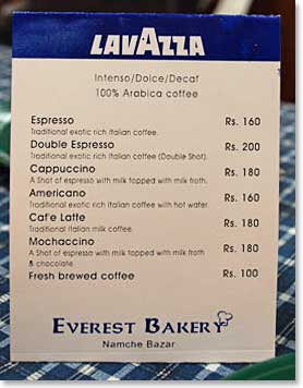 We took a break at the “Everest Bakery”