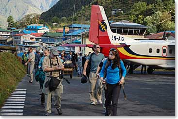 Arrival in Lukla is colorful and invigorating