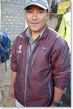 We were met by our Sherpa staff, including Ang Tshering