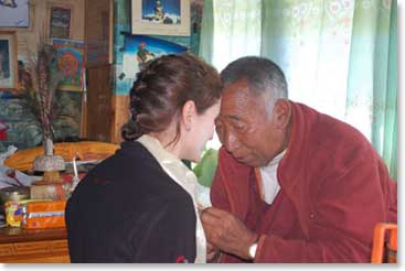 Johanna and Lama Geshi