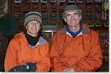 Patricia and Wouter in the Khumjung monastery