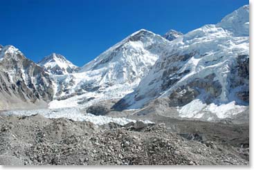 When we headed towards Everest Base Camp, the historic features that are so important to mountaineering history, such as the Lho La and Khumbu Icefall, beckoned.