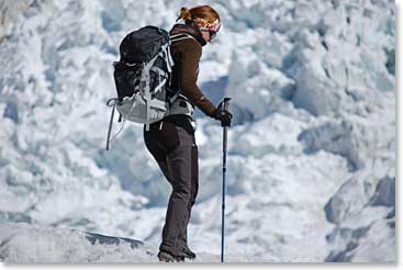 Johanna taking her first tentative steps on the ice….  Perhaps she will return!