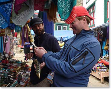 Ken is considering buying a Sherpa knife and David is looking concerned…they share a room