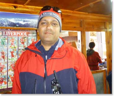 Lovinder is really missing his family but loving the Khumbu