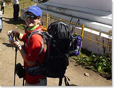 Sara is excited to see the mountains views and Everest for the first time