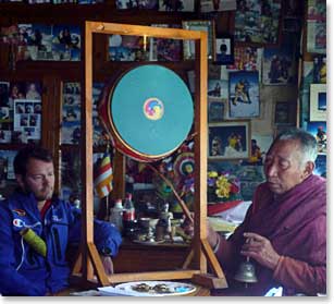 Lama Geshi’s blessing for the Pumori expedition