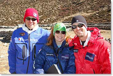 On Saturday morning Mike, Sara and Charlie waited at the sunny landing zone at 14,000 feet for the helicopter to arrive