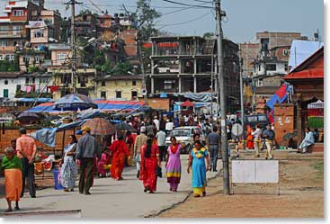 The streets of Kathmandu