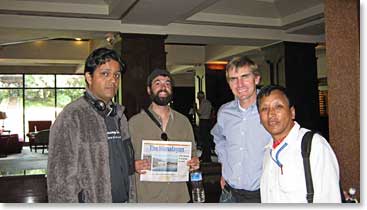 Lovinder, Dave, Paul and Wongchu at the Yak & Yeti – let’s go home!