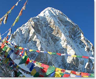 For the trekking team, reaching Pumori Base camp was the goal 