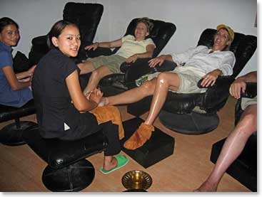Foot massage – a place that all Berg Adventures climbers/trekkers have enjoyed visiting in all our trips