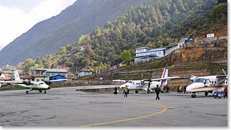 Our plane finally landed in Lukla