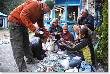 Along the way the group stops to do some shopping with one of the locals