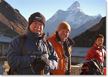 George W. and Richard with Ama Dablam in the background