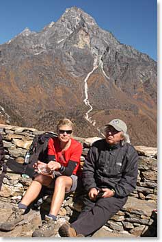 George F. and Sue taking a break