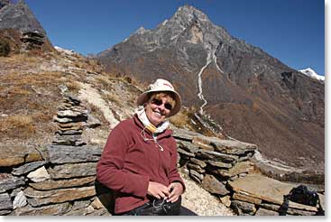 Gerry enjoying the beautiful weather in the valley