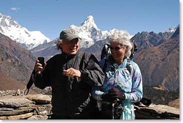 George F. and Sharon at the lookout above Khunde