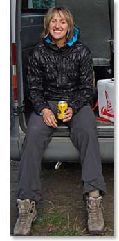 Back at the van, Janice enjoyed a cold “Pilsner” – a local Ecuadoran beer.