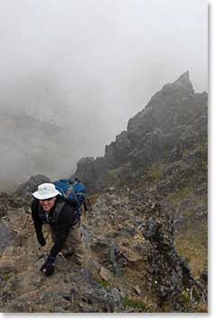 As we got over 14,000 feet the climbing got more interesting