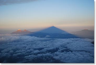 Cotopaxi’s shadow from the sunrise
