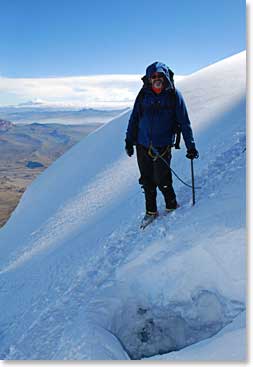 Ken near the top of Cotopaxi