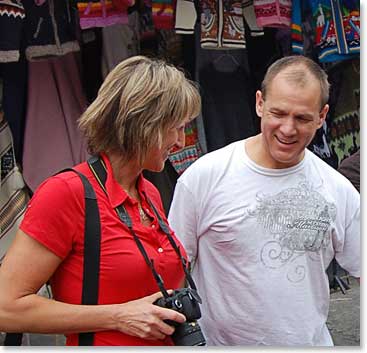 Peter and Janice at the market