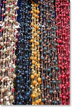 Necklaces made of seeds from the Amazon