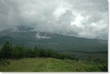 Moving toward Shira in rainy conditions