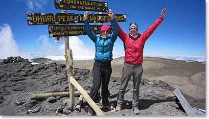 Jay and Jocelyn on top of the world