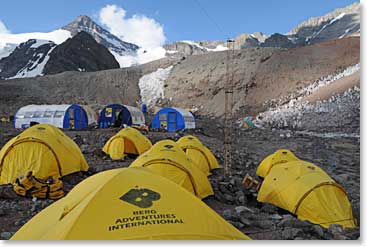 Our camp at Plaza de Mulas