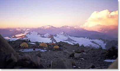 The view at sunset from Nido de Condores