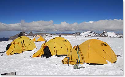 Our tents drying out in the sunshine at Nido de Condores