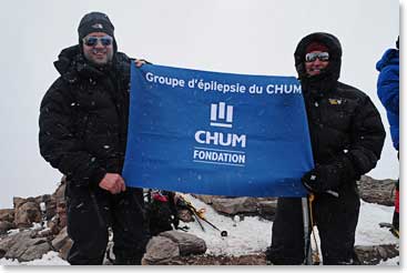 Isablle and Alain on the summit