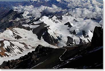 The traverse on summit day