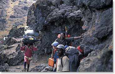 Chagga guides on the trail