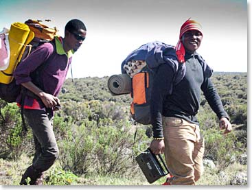 Our friendly porters lead the way
