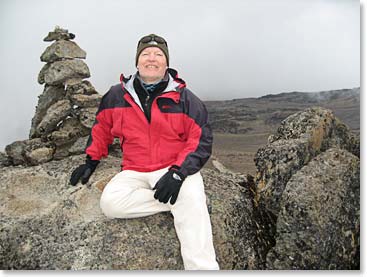 Dave on top of Lava Tower