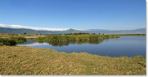 The expanse inside Ngorongoro Crater