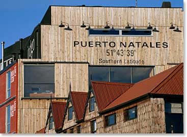 Puerto Natales, 51 degrees south, in a land of glaciers, mountains and wild coastlines.