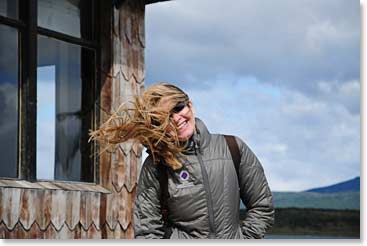 Leila quit fighting the wind and decided just to enjoy it!